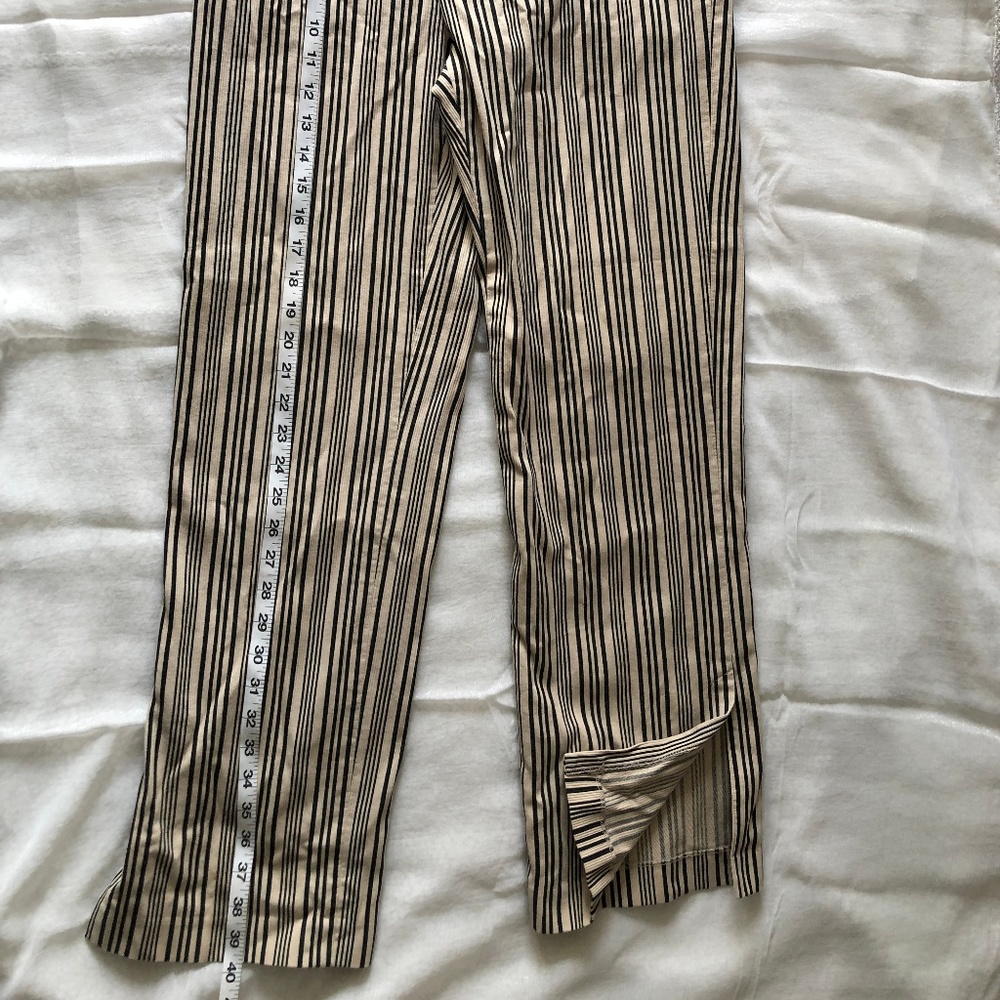 Willi Smith Black Tan Striped Pull-On Dress Pants